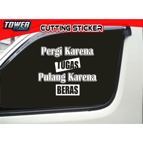 Jual Sticker Cutting Kaca Samping Mobil Pick Up Grandmax Sticker Kata Kata Kaca Mobil Shopee