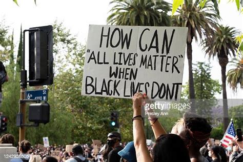 Protesters Gather In A Peaceful Black Lives Matter Protest Outside