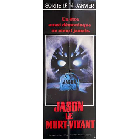 Vendredi 13 Jason Le Mort Vivant Affiche De Film 60x160 Cm 1986