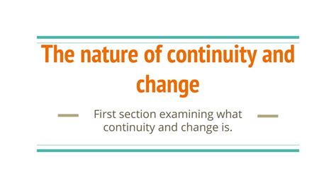 Nature Of Continuity And Change Notes Society And Culture Year 12