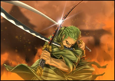 Roronoa Zoro 3 Swords By Rokudaim Anime