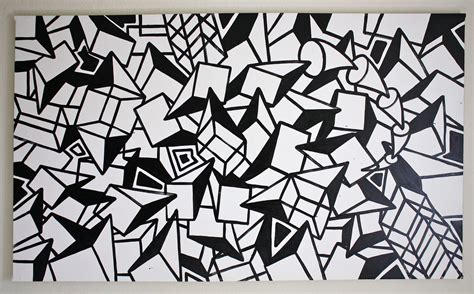 Original Black And White Abstract By Chrisriggsartgallery