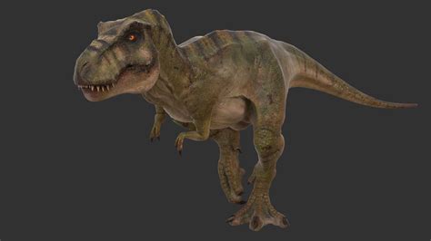 3d Model Jurassic Park Tyrannosaurus Rex Blender Low Poly Vr Ar Low Poly Cgtrader