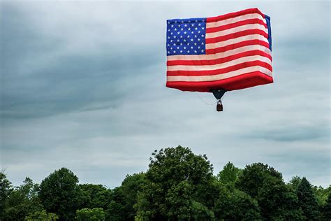 American Flag Hot Air Balloon Photograph By Rose Guinther Pixels