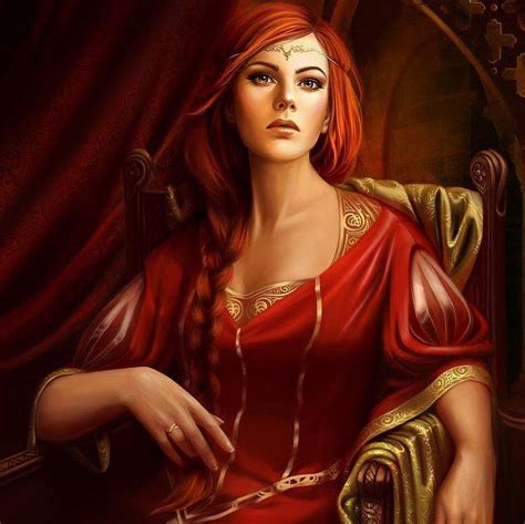 Nelisande Pretty Female Cg Redhead Eye Red Hair Digital Art Hair Fantasy HD Wallpaper