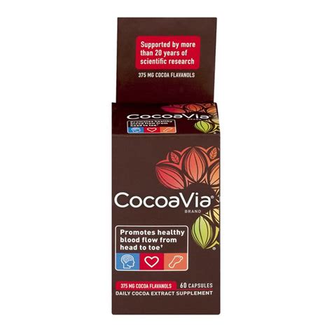Cocoavia Brand Daily Cocoa Extract Supplement Capsules 60 Ct 60 Ct