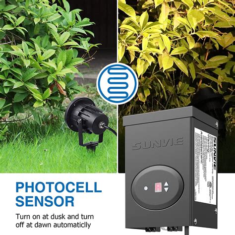 SUNVIE 120W Low Voltage Transformer for Landscape Lights with Timer and