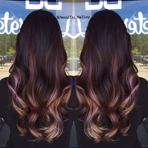 So Beautiful Brunette Ombre With Lilac Pink Blonde By Jennifer Malloy Hotonbeauty Hair