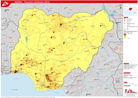 Nigeria Population Distribution 2015 Nigeria Reliefweb
