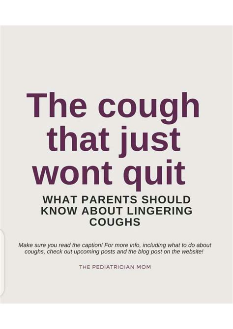 Solution The Cough That Just Wont Quitwhat Parents Should Know About