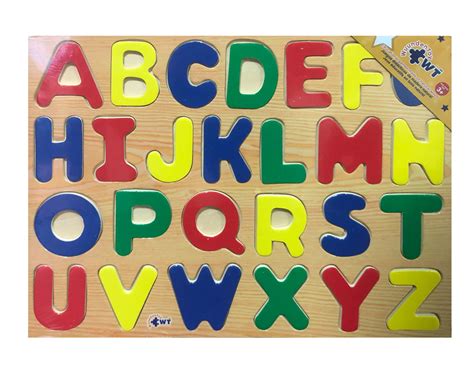 Wooden Puzzle For Children Colorful Alphabet 26 Pieces By