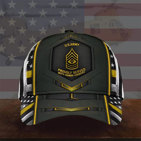 Us Army Proudly Served Duty Honor Country Cap Classic Caps Ts For