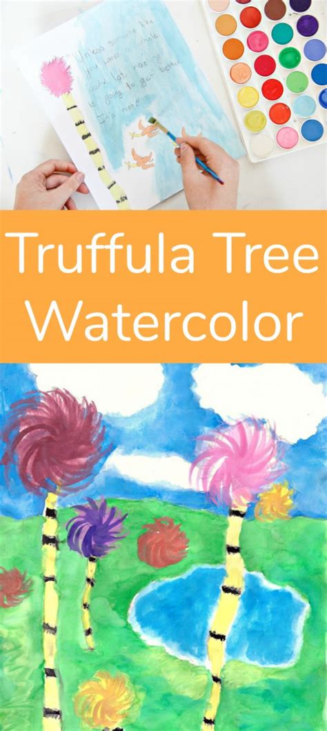 Truffula Tree Watercolor Art To Celebrate Earth Day Make And Takes