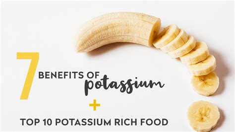 7 Health Benefits Of Potassium Top 10 Potassium Rich Foods Food