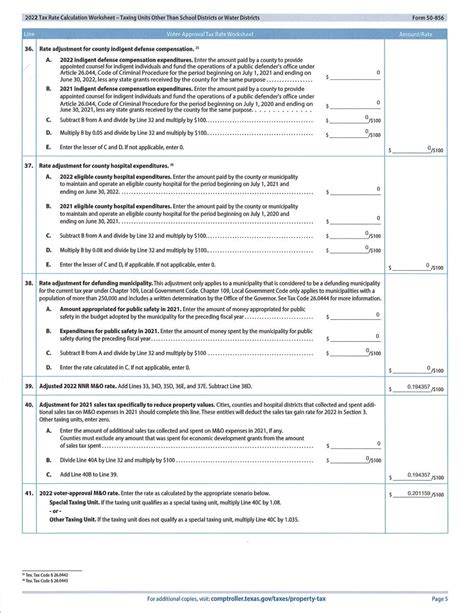 Tax Calculation Worksheet