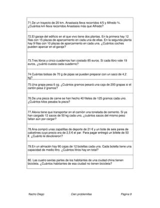 100 Problemillas De Matematicas PDF