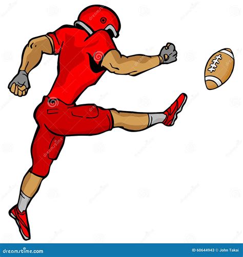 Kicking Football Player Stock Vector Illustration Of White 60644943