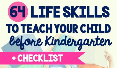64 Life Skills To Teach Your Child Before Kindergarten Mama Wears Pajamas