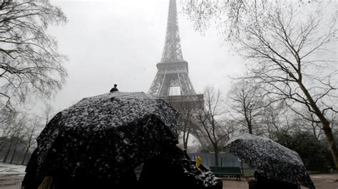 Snow Shuts Eiffel Tower As Winter Blast Hits France
