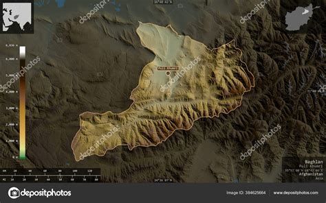 Baghlan Province Afghanistan Colored Shader Data Lakes Rivers Shape