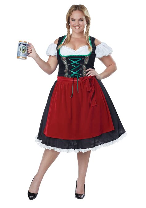 Womens Plus Size Oktoberfest Fraulein Costume 1x 2x 3x
