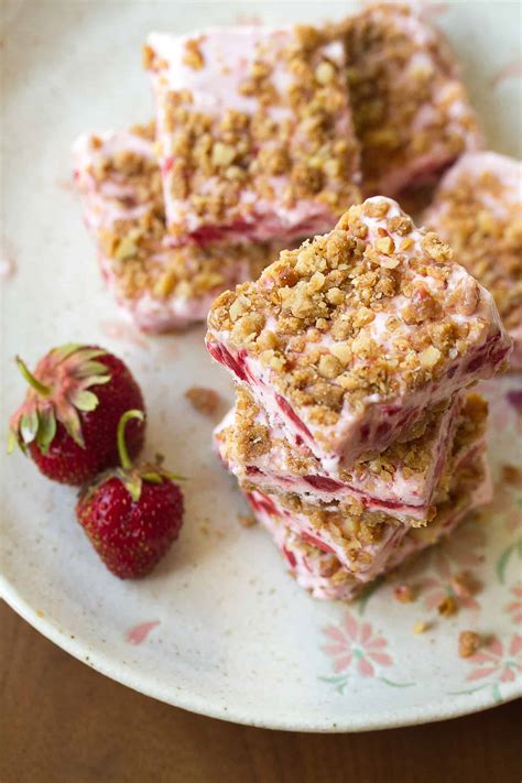Frozen Strawberry Shortcake Squares Crumb A Food Blog