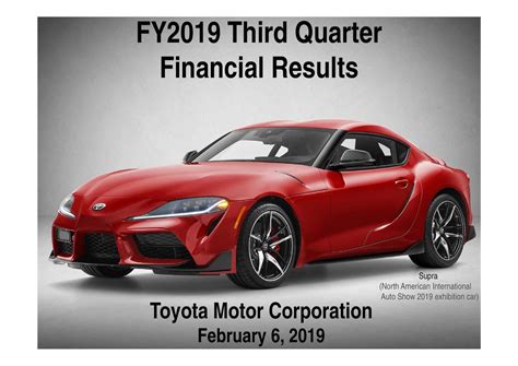 Toyota Motor Corporation 2019 Q3 Results Earnings Call Slides Nyse