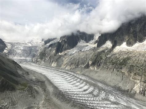 Glacier De La Mer De Glace Chamonix Mont Blanc Patrimoine Naturel De