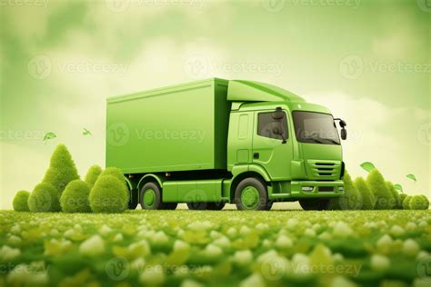 Green Eco bus on the road with forest background 30903521 Stock Photo