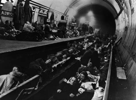 Residents Of London Sleep On The Platform And Tracks Of The London