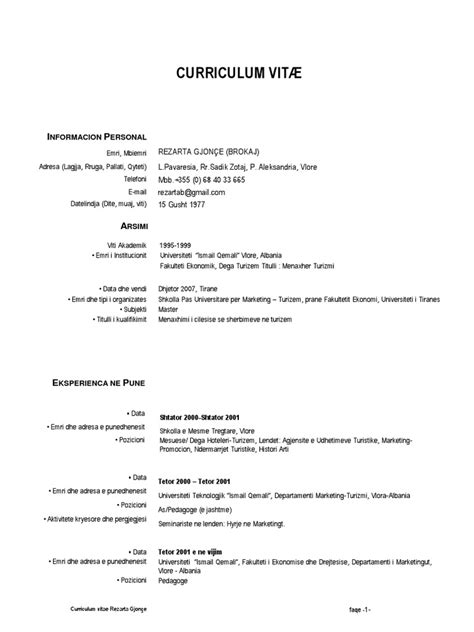 Maybe you would like to learn more about one of these? Curriculum Vitae Shqip Shembull