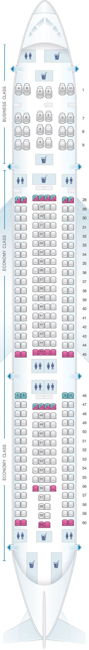 Seat Map Csa Czech Airlines Airbus A330 300 Seatmaestro