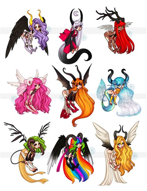 Auctionclosed Demons Adoptables Batch By Chopup On Deviantart