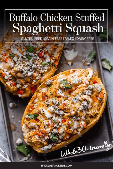 Buffalo Chicken Stuffed Spaghetti Squash Recipe Paleo Recipes Best