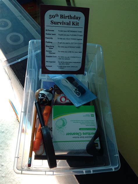 This is the time when many things in life have been accomplished. 50th birthday survival kit | Ideeën voor cadeaus, '50, Ideeën