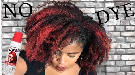 Color Natural Hair Red W Temporary Hair Spray Jerome Russel B Wild Youtube