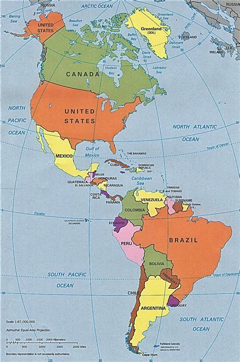 Maps Of The Americas North South Central Caribbean Fl