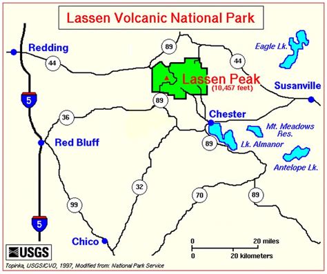 Maps And Directions For Lassen Mineral Lodge And Lassen Volcanic National