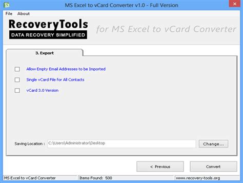 Recoverytools Excel To Vcard Converter Tool Devpost