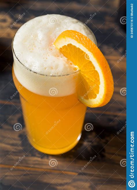 Boozy Belgian Orange Wheat Beer Stock Photo Image Of Brew Wheat