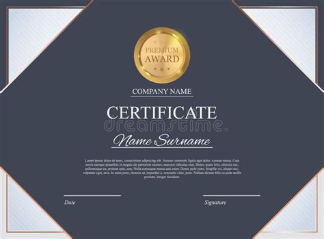 Certificate Template Background Award Diploma Design Blank Vector