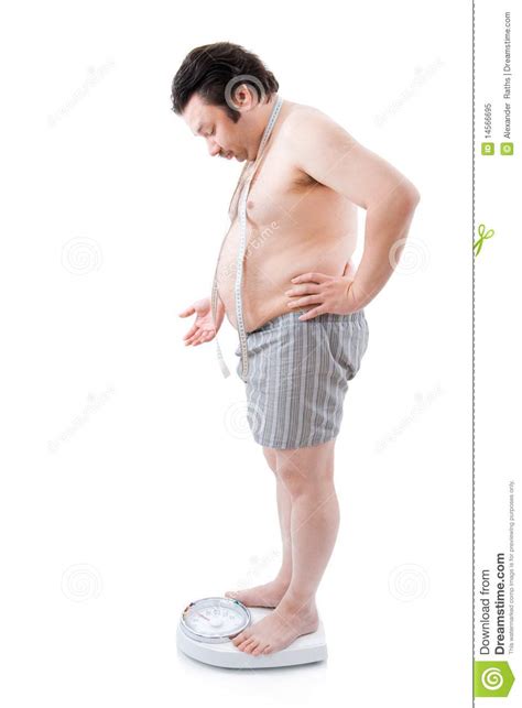 Overweight Man Stock Image Image Of Measurement Body 14566695