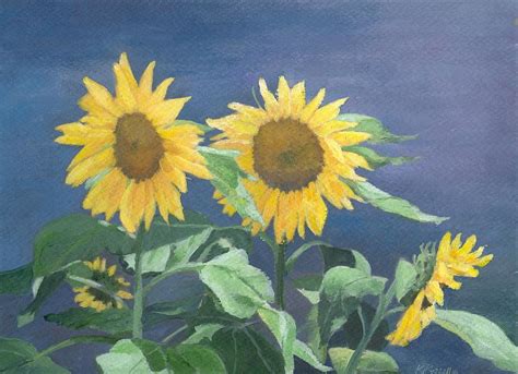 Country sunflower wallpaper borders are available in a wide variety of different colors. Urban Sunflowers Original Colorful Painting Sunflower Art ...
