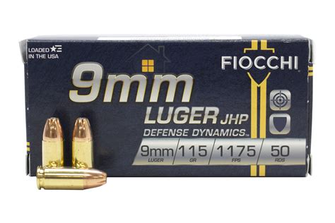 Shop Fiocchi 9mm Luger 115 Gr Jhp Defense Dynamics 50box For Sale