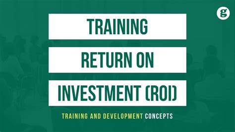 Training Return On Investment Roi Youtube