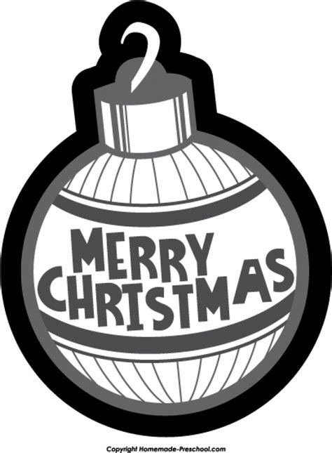 Christmas Ornament Black And White Designcorner Clip Art