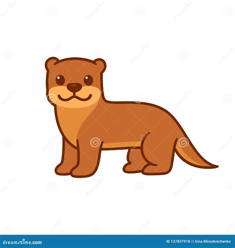 Cute Cartoon Otter Stock Vector Illustration Of Cartoon 137837918