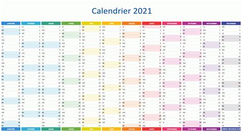 Modèle De Calendrier 2021 Calendrier 2021