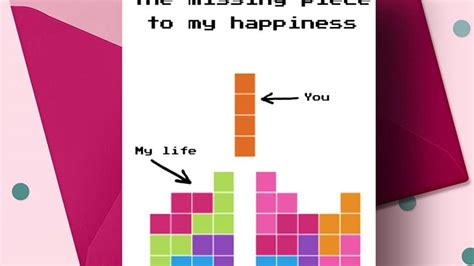 Free Printable Tetris Geeky Romantic Card Lovely Planner
