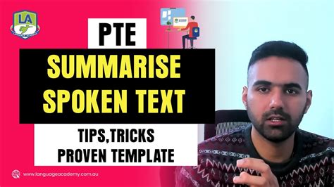 Pte Listening Summarise Spoken Text Template Tips Tricks Strategies Language Academy